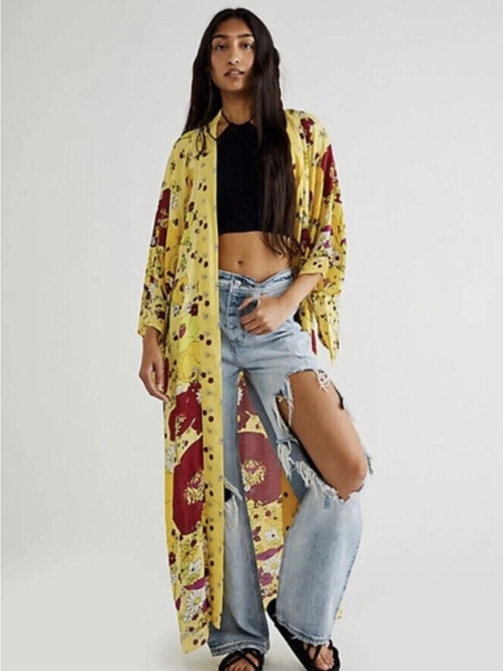 Free People intimately Free People hidden Hill maxi floral kimono